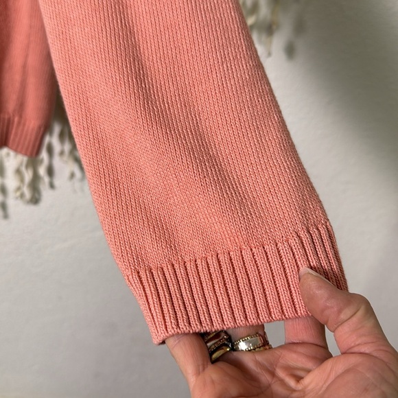 LaFayette 148 New York Pink Salt Mélange Zip Front Cardigan Sweater Size XXL - Picture 8 of 15